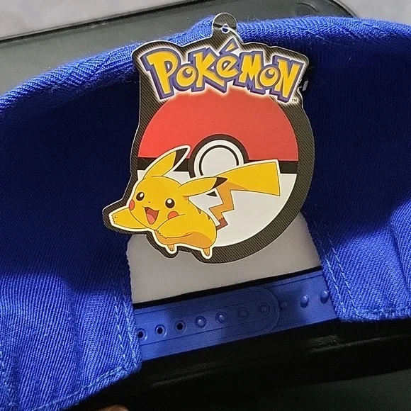 Blue Pikachu Baseball Snapback Cap - Picture 2 of 4